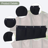 Maxbell 2 Pieces Hanging Planter Bags Horizontal Gardening Planter Pockets for Porch Black