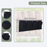 Maxbell 2 Pieces Hanging Planter Bags Horizontal Gardening Planter Pockets for Porch Black