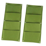 Maxbell 2Pcs Plant Planting Grow Bags Hanging Flower Pouch for Wall Vegetable Yard Green vertical