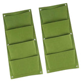 Maxbell 2Pcs Plant Planting Grow Bags Hanging Flower Pouch for Wall Vegetable Yard Green vertical