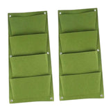 Maxbell 2Pcs Plant Planting Grow Bags Hanging Flower Pouch for Wall Vegetable Yard Green vertical