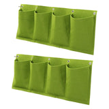 Maxbell 2 Pieces Hanging Planter Bags Horizontal Gardening Planter Pockets for Porch Green
