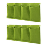 Maxbell 2 Pieces Hanging Planter Bags Horizontal Gardening Planter Pockets for Porch Green