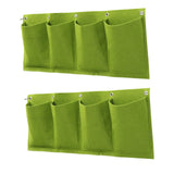 Maxbell 2 Pieces Hanging Planter Bags Horizontal Gardening Planter Pockets for Porch Green