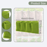 Maxbell 2 Pieces Hanging Planter Bags Horizontal Gardening Planter Pockets for Porch Green