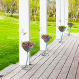 Maxbell 2 Pieces Peacock Planter Stand Decorative Flower Pot for Outdoor Indoor Lawn