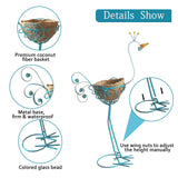 Maxbell 2 Pieces Peacock Planter Stand Decorative Flower Pot for Outdoor Indoor Lawn