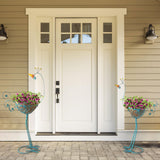 Maxbell 2 Pieces Peacock Planter Stand Decorative Flower Pot for Outdoor Indoor Lawn