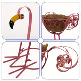 Maxbell 2Pcs Flamingo Planter Stand Flamingo Flowerpot for Outdoor Indoor Porch Lawn