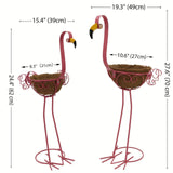 Maxbell 2Pcs Flamingo Planter Stand Flamingo Flowerpot for Outdoor Indoor Porch Lawn
