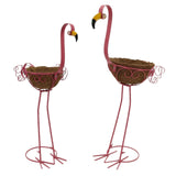 Maxbell 2Pcs Flamingo Planter Stand Flamingo Flowerpot for Outdoor Indoor Porch Lawn