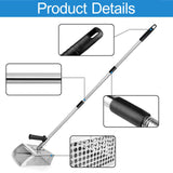 Maxbell Long Handle Sand Shovel Handheld Detachable Stainless Steel Garden Rake Tool
