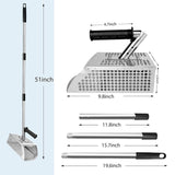 Maxbell Long Handle Sand Shovel Handheld Detachable Stainless Steel Garden Rake Tool