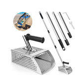 Maxbell Long Handle Sand Shovel Handheld Detachable Stainless Steel Garden Rake Tool
