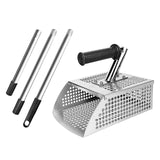 Maxbell Long Handle Sand Shovel Handheld Detachable Stainless Steel Garden Rake Tool