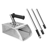 Maxbell Long Handle Sand Shovel Handheld Detachable Stainless Steel Garden Rake Tool