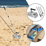 Maxbell Long Handle Sand Shovel Handheld Detachable Stainless Steel Garden Rake Tool