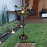 Maxbell Garden Bird Bath Ornament Rustic Bird Bath for Outside for Garden Patio Yard