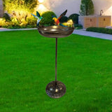 Maxbell Garden Bird Bath Ornament Rustic Bird Bath for Outside for Garden Patio Yard