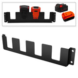 Maxbell 4 Slots Battery Holder Wall Mounted Metal Workspace Accessories Battery Rack