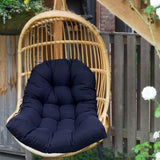 Maxbell Hanging Egg Chair Cushion Sunroom Wicker Chairs Pad Swing Basket Cushion Pad Navy