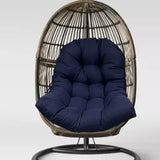 Maxbell Hanging Egg Chair Cushion Sunroom Wicker Chairs Pad Swing Basket Cushion Pad Navy