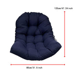 Maxbell Hanging Egg Chair Cushion Sunroom Wicker Chairs Pad Swing Basket Cushion Pad Navy