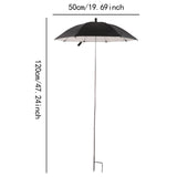 Maxbell Outdoor Plant Sunshade Umbrella Sturdy Weatherproof for Bonsai Patio Outside black
