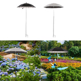 Maxbell Outdoor Plant Sunshade Umbrella Sturdy Weatherproof for Bonsai Patio Outside black