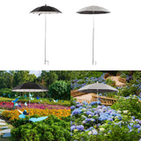 Maxbell Outdoor Plant Sunshade Umbrella Sturdy Weatherproof for Bonsai Patio Outside black