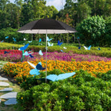 Maxbell Outdoor Plant Sunshade Umbrella Sturdy Weatherproof for Bonsai Patio Outside black