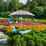 Maxbell Outdoor Plant Sunshade Umbrella Sturdy Weatherproof for Bonsai Patio Outside silver