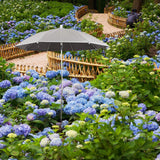 Maxbell Outdoor Plant Sunshade Umbrella Sturdy Weatherproof for Bonsai Patio Outside silver