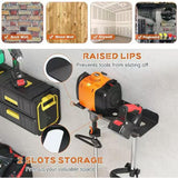 Maxbell Garage Garden Tool Storage Rack 2 Slot for Hoses Hedge Weedeater Sport Gears