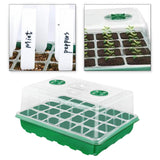 Maxbell Seedling Starting Tray 24 Cells Nursery Tray for Hydroponic Indoor Gardening Green