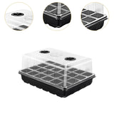 Maxbell Seedling Starting Tray 24 Cells Nursery Tray for Hydroponic Indoor Gardening Black