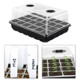 Maxbell Seedling Starting Tray 24 Cells Nursery Tray for Hydroponic Indoor Gardening Black