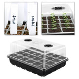 Maxbell Seedling Starting Tray 24 Cells Nursery Tray for Hydroponic Indoor Gardening Black