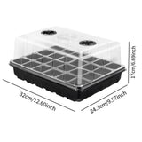 Maxbell Seedling Starting Tray 24 Cells Nursery Tray for Hydroponic Indoor Gardening Black