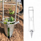 Maxbell Seedling Transplanter Long Handled Bulb Planter Tool for Potatoes Vegetables