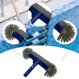 Maxbell Pool Scrub Brush Portable Easy to Use with Round Ends for Tiles Steps Corner