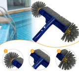 Maxbell Pool Scrub Brush Portable Easy to Use with Round Ends for Tiles Steps Corner