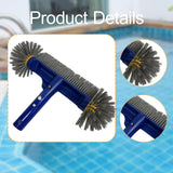 Maxbell Pool Scrub Brush Portable Easy to Use with Round Ends for Tiles Steps Corner