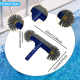 Maxbell Pool Scrub Brush Portable Easy to Use with Round Ends for Tiles Steps Corner