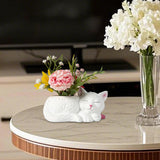 Maxbell Cartoon Cat Flower Pot Creative Plant Pot for Yard Living Room Bedroom Patio