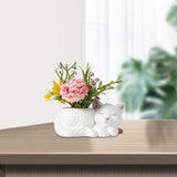 Maxbell Cartoon Cat Flower Pot Creative Plant Pot for Yard Living Room Bedroom Patio