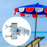 Maxbell Deck Umbrella Holder Tricycle Metal Parasol Holder for Fence Courtyard Chair Horizontal