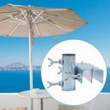 Maxbell Deck Umbrella Holder Tricycle Metal Parasol Holder for Fence Courtyard Chair Horizontal
