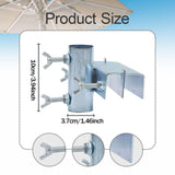 Maxbell Deck Umbrella Holder Tricycle Metal Parasol Holder for Fence Courtyard Chair Horizontal