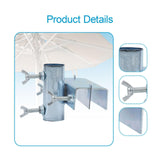 Maxbell Deck Umbrella Holder Tricycle Metal Parasol Holder for Fence Courtyard Chair Horizontal
